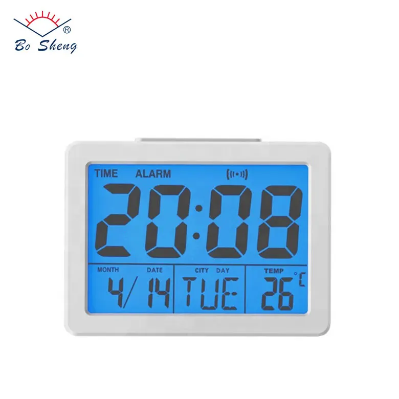 Bosheng Weather Station LCD Digital Alarm Clock With Big Snooze Light Button (60778770024)