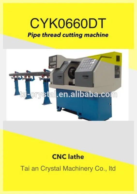 большой патрон горизонтальной fanuc пэ резьбы токарный станок с чпу cyk 0660dt с автоматической подачей