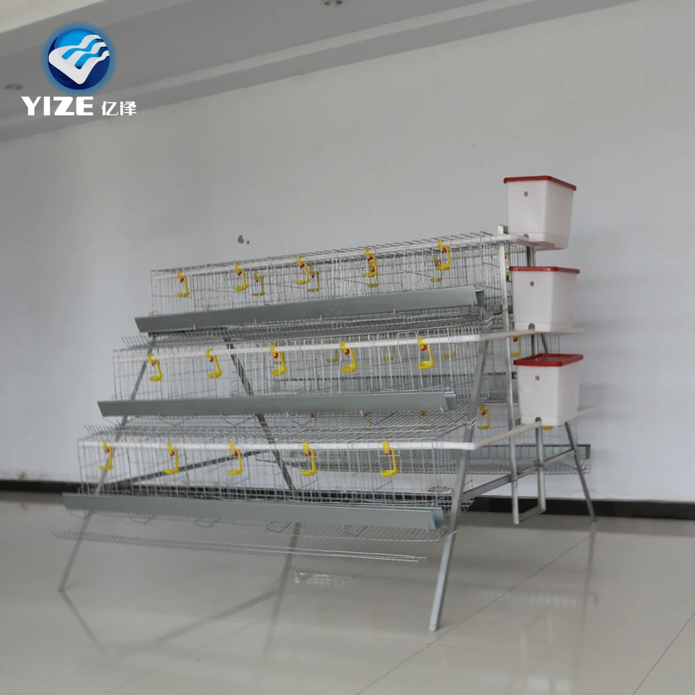 
Brand new big capacity ladder type 3 tiers 120 birds chicken layer cage battery hot dipped galvanized cage 