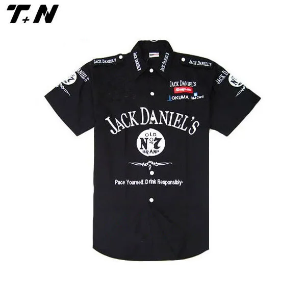 Motor racing button shirts wholesale