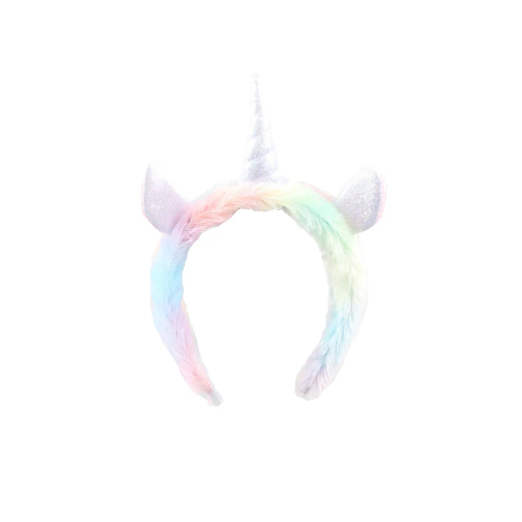 Factory plush custom animal rainbow unicorn slipper