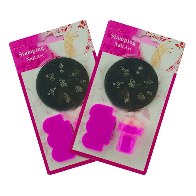 
Hot Sale Factory Price Nail Stamp Plate Set DIY Manicure Tool Nail Stamping Kit Nail Art Stamper With Metal Pattern Template 
