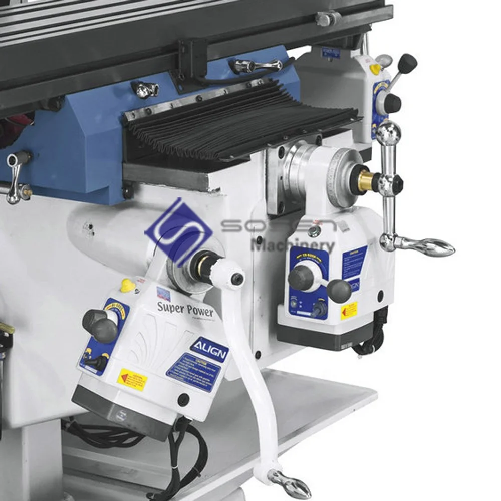 X6325 ISO40 Spindle Universal Taiwan Turret Milling Machine with Power Feed