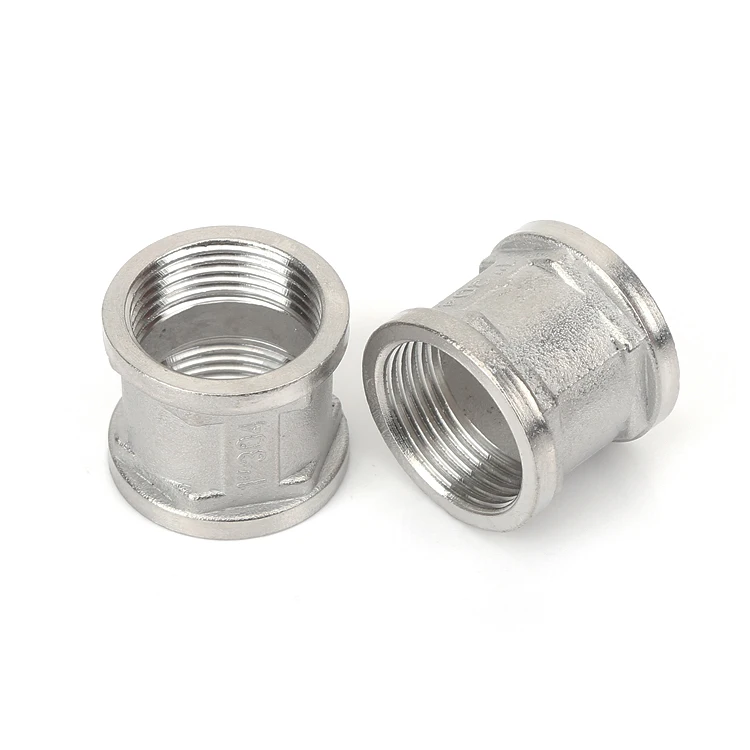 stainless steel 201 304 pipe fitting SUS female threads equal joint water plumbing pipe equal coupling fitting