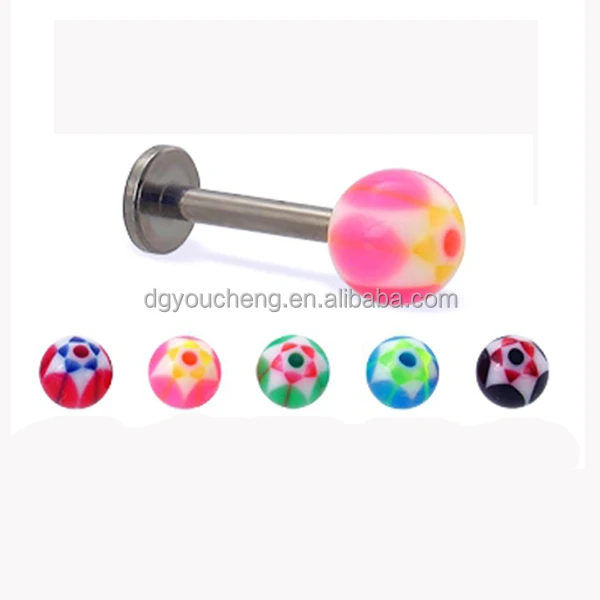 14 г акриловые звезды шары губная кольцо и пирсинг