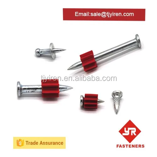 Head 7.6mm/.300' galvanized steel drive pins nails from tianjin nails factory