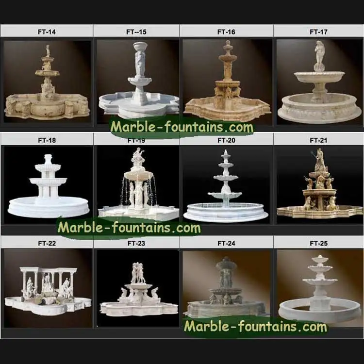 3 tier water fountain natural stone carved round garden water fountains outdoor