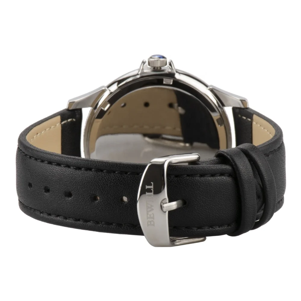 New design unisex nickel free watch stainless steel back cover wood leather watch for men and women