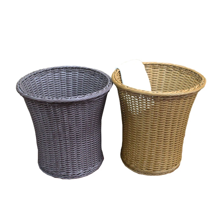 Factory Direct Sale Rattan Plastic Laundry Hamper Plastic Laundry Basket