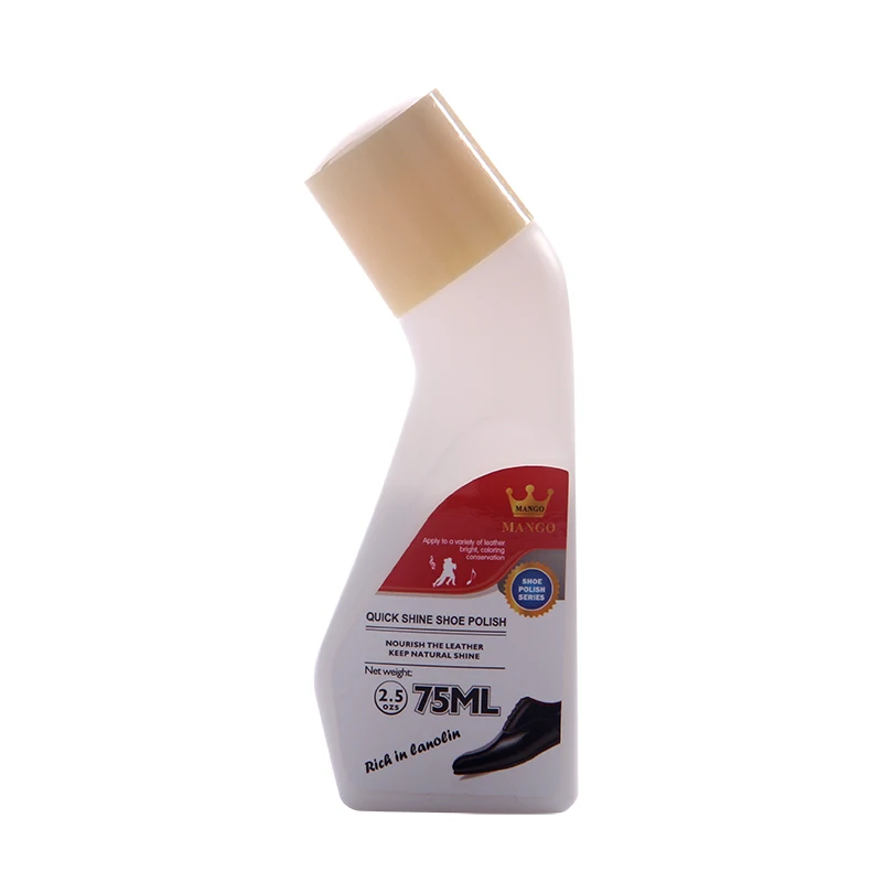 
Chinese Factory wholesale brand oem 75 ml black white brown leather cleaner liquid shoe polish 