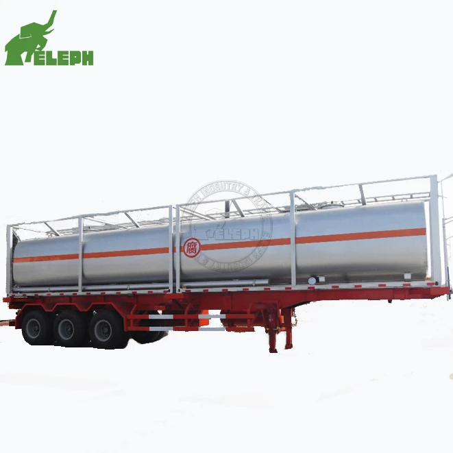 50 M3 Insulated Fuel Tank Semi Trailer Aluminum Alloy Tank Container