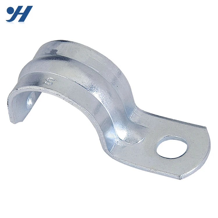 Zinc Plated One Hole Saddle Pipe Clamp For Conduit and EMT