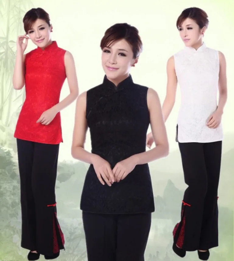 Модная и элегантная рубашка без рукавов, кружевной дизайн, китайский традиционный золотой поставщик