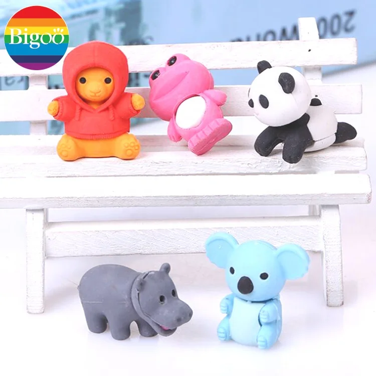 Мини 3d Животные с ассортиментом стираний набор для школы и рекламный подарок