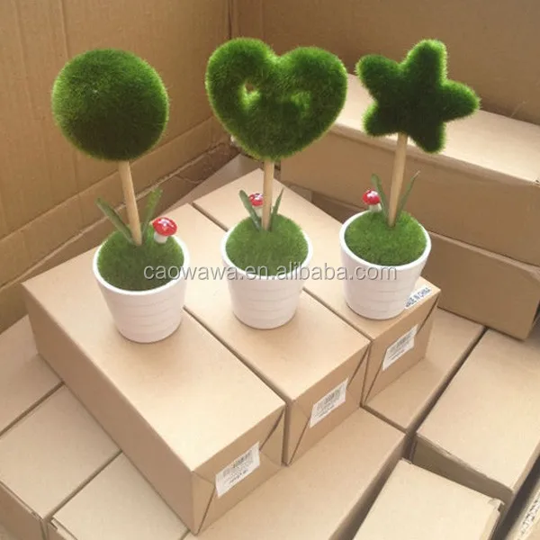 Украшение на удачу, дерево, искусственная трава, горшки, удачи, бонсай на Рождество