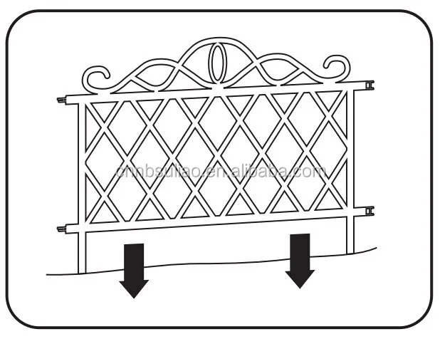 decorative garden fence,small garden fence,black garden fence