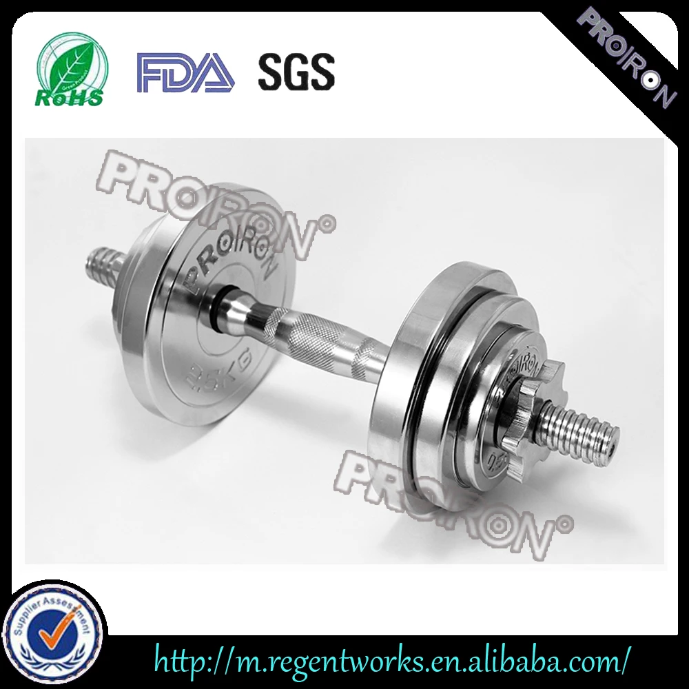 Manufacter фитнес 20 кг оборудование chrome гантели