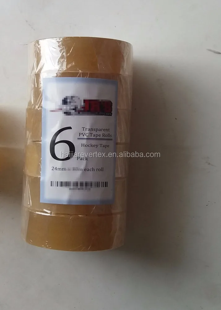 clear ice hockey tape 6 piece per pack with customize label