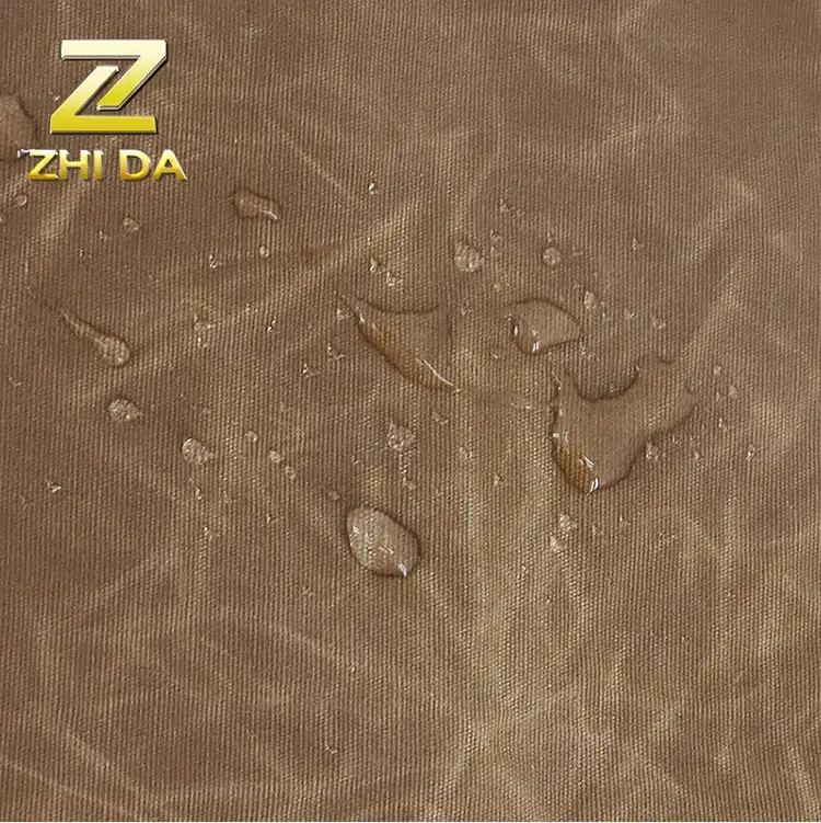 China waxed fabric factory 8oz cotton paraffin waxed breathable waterproof fabric for waxed canvas roll top backpack