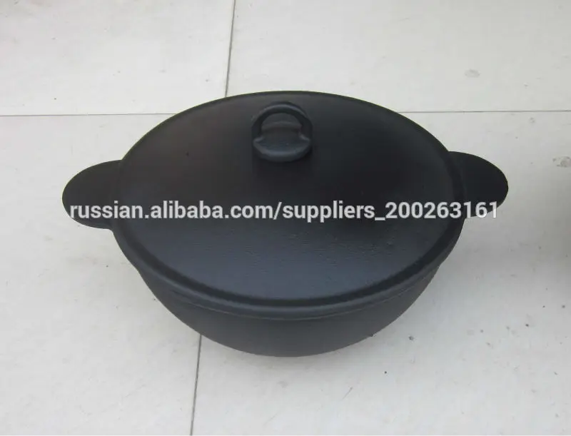 Казаны чугунные и алюминиевые, русская посуда