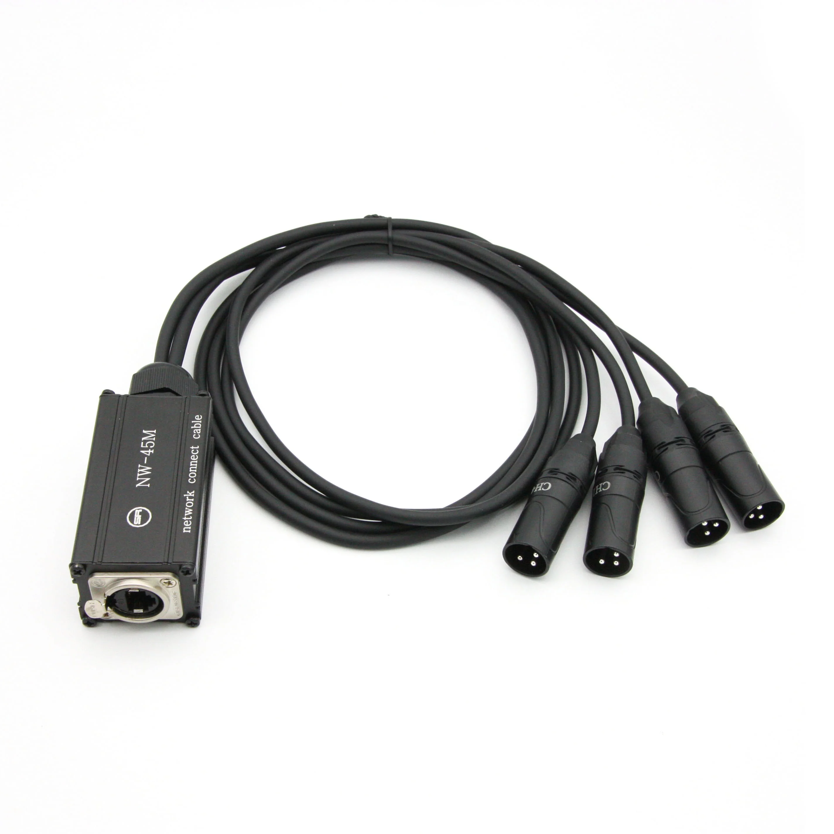 
4CH DMX Multii Network Connect Cable Shelded CAT6 cable with etherCon male 