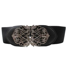 Amazing New Alloy Flower Vintage Belt For Women Lady Wide Elastic Belt Waistband for Fashion Apparel Accessories
