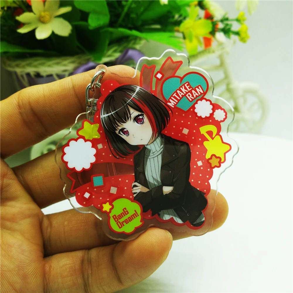 Бесплатный образец CMYK офсетная печать пользовательский аниме акриловый брелок