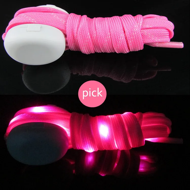 Cool Fashion Light up LED Shoelaces Flash Party Skating Glowing Shoe Laces for Boys Girls shoelace glow