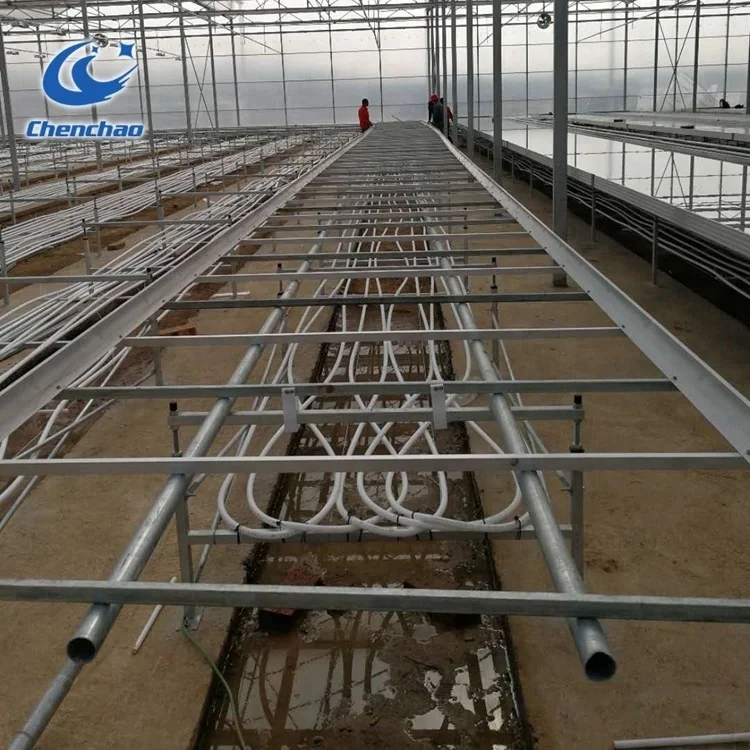 Greenhouse Systems growing hydroponic farm equipment ebb and flow rolling bench