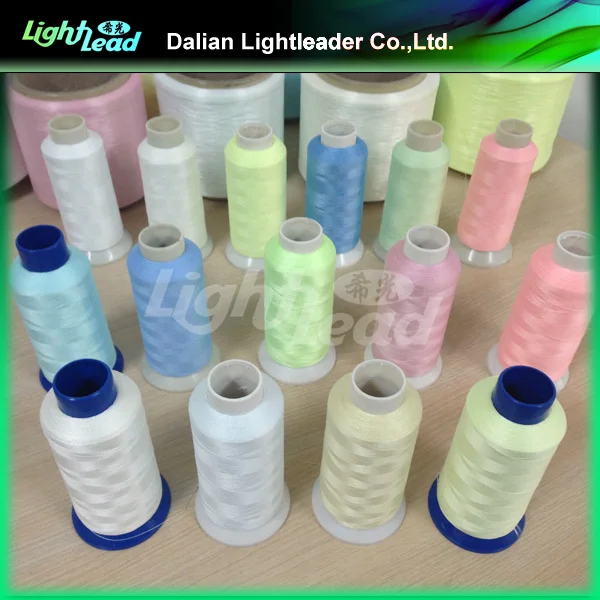 Fluorescent glow in the dark sewing thread