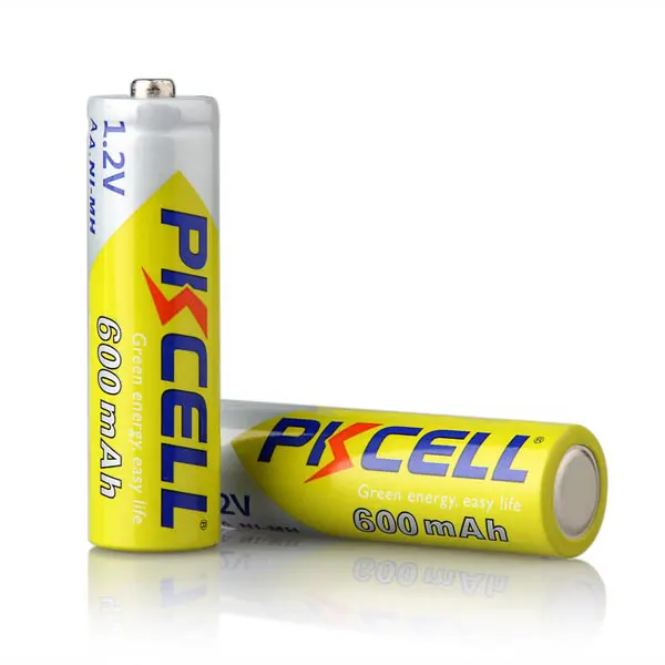 Hot Sale 1000 times cycle life rechargeable battery nimh aa 1.2v 600mah with solder tabs