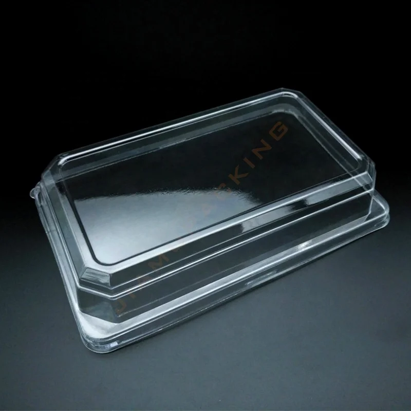 Elegant deli food container biodegradable PP/PGM sushi tray packaging