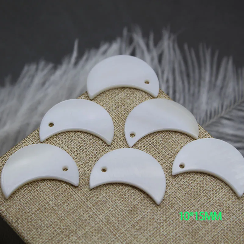 Half drilled flower shaped carved shell beads loose custom beads engraved star moon shape