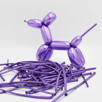 
New 260 Chrome Magic Long Latex Balloon 6 Color Assortment 