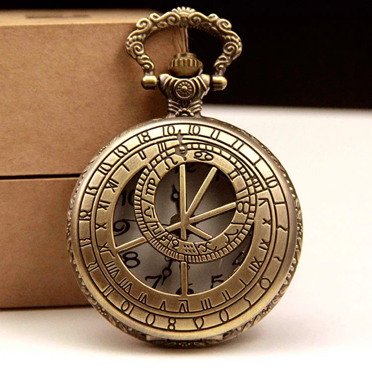 Мужские и женские часы в ретро стиле с римским циферблатом, кварцевые карманные часы с цепочкой, оптовая продажа