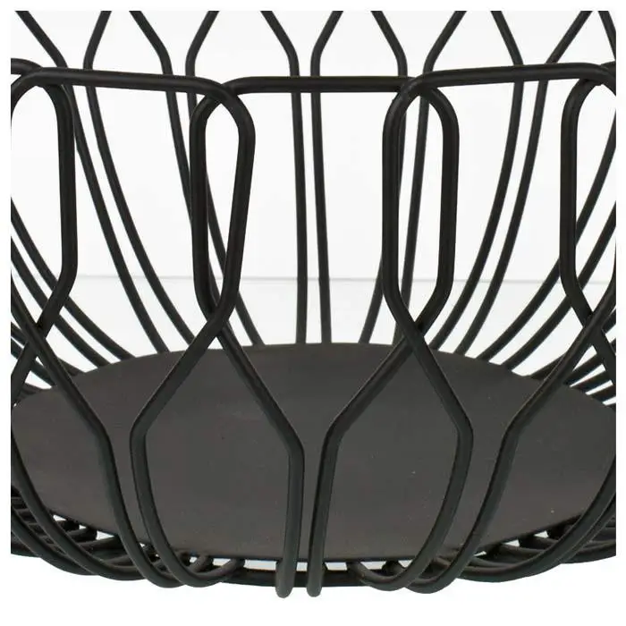 Wholesale New Design Black Metal Wire Basket Countertop Fruit Basket Wire Basket for Kitchen