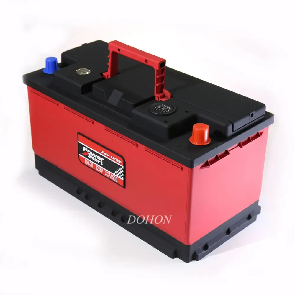 Lifepo4 high capacity solar storage battery 12V 100AH rechargeable lithium ion car battery