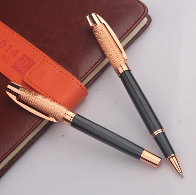customized high quality rose gold metal roller ball gel pen for luxury gift market