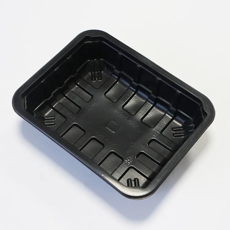 Mushroom Tray Lunch Box Custom PP Microwaveble Single Plastic / to Go Boxes / Disposable Black Food Storage Boxes & Bins Rosin