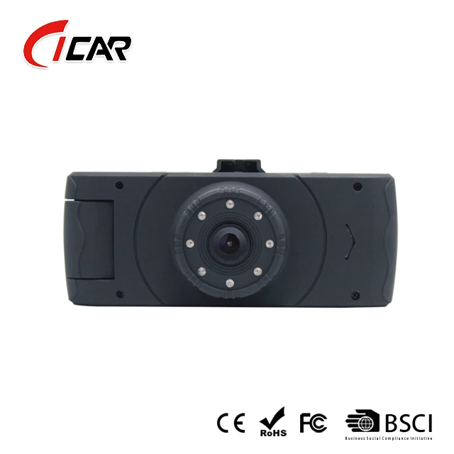 
H.264 2 Lens HD1080P 8 IR Led Vehicle Car Camera Dvr Video Recorder 