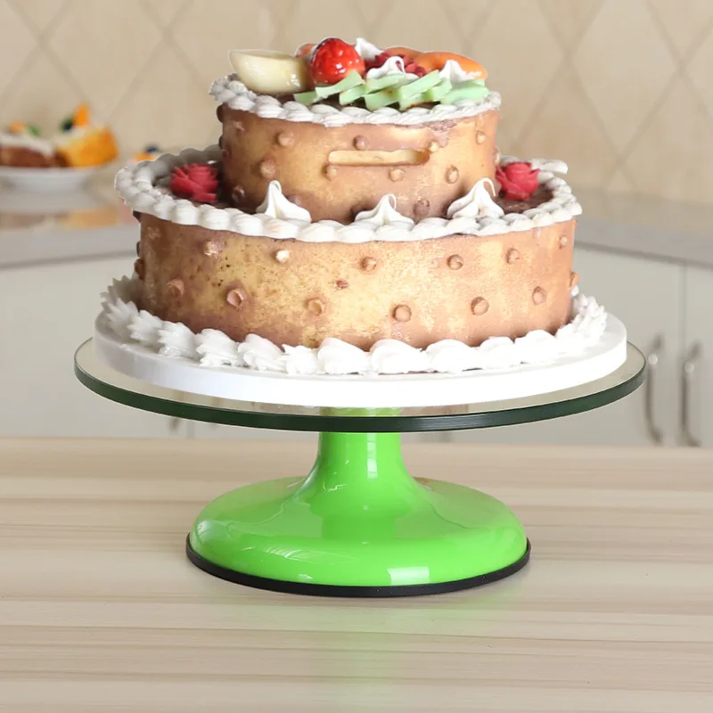 Alibaba hot sell glass cheap cake stand / cake decorating turntable of Fondant decorating tools