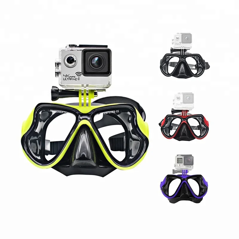 Prescription underwater scuba mask diving goggles with camera mount