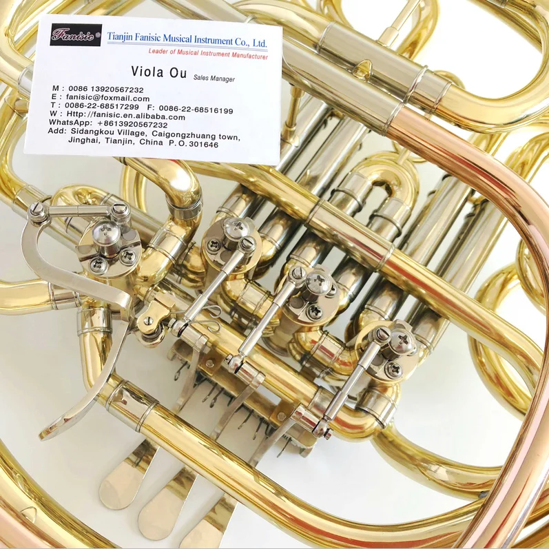 Brass Wind Instrument 4-Key Bb / F Double French Horn