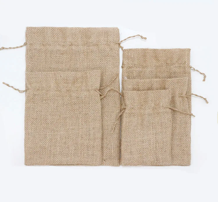 Wholesale Colored Jute Pouch Small Gift Jewelry Bag