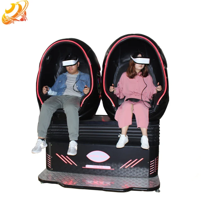 Популярный стул виртуальной реальности 2 места 9d vr яйцо кино симулятор кокпит для продажи