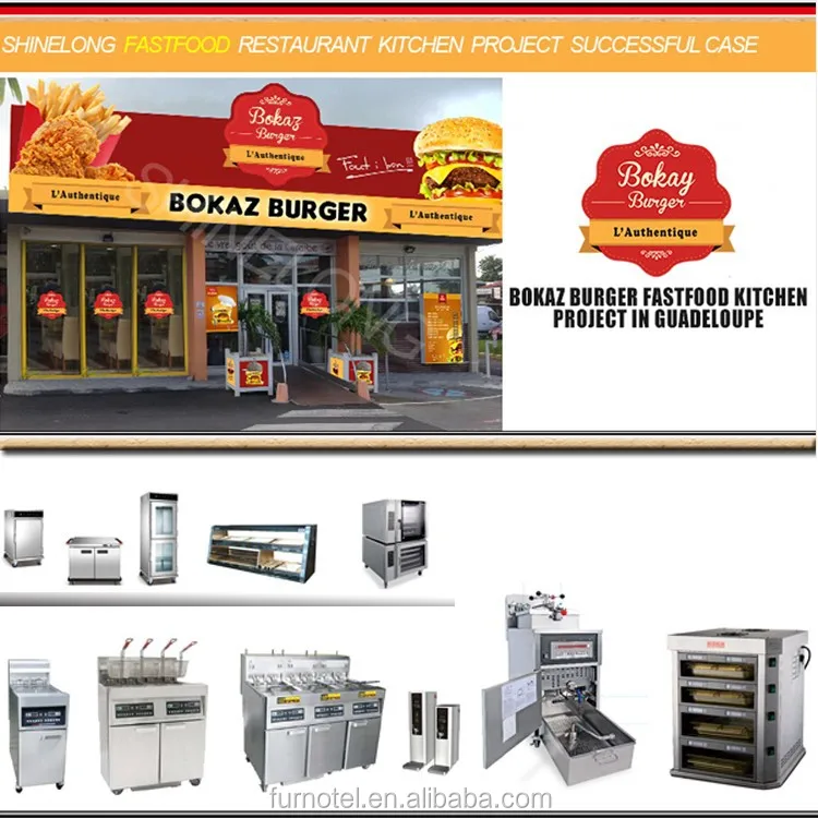 
Professional Fast Food Burger Restaurant Kitchen Project Equipment Solution 