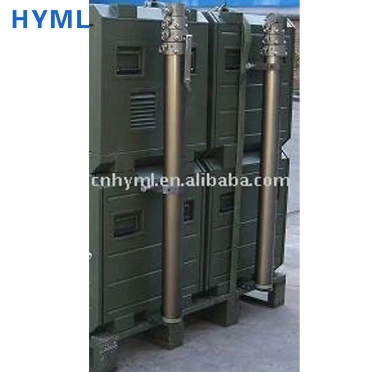 
Pneumatic telescopic mast and military shelter 