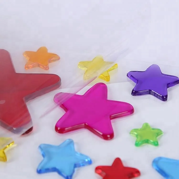 
2019 high quality romantic starshape valentine gel cling and jelly window gel sticker for decoration 