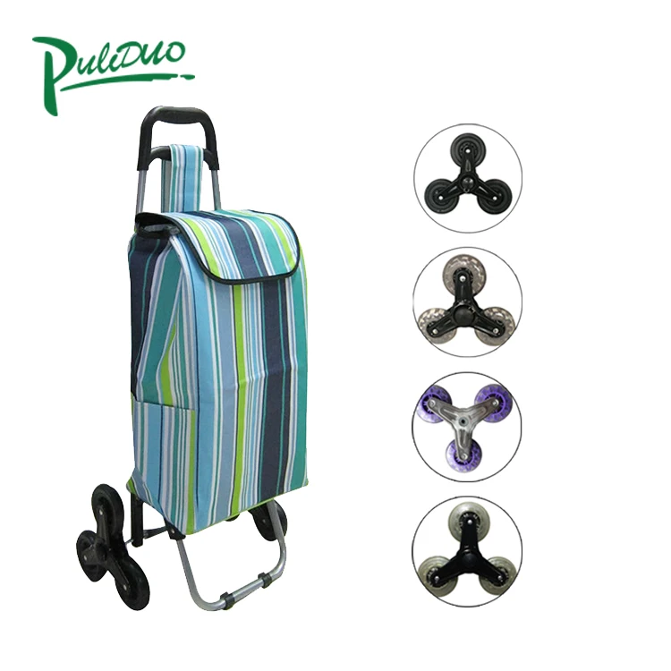 climb stair wheels  foldable portable vegetable shopping trolley bag