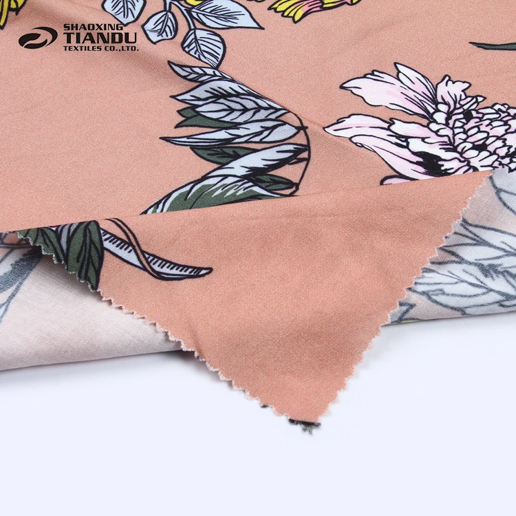 Good quality floral fancy digital printing textile fabric for dress fabric